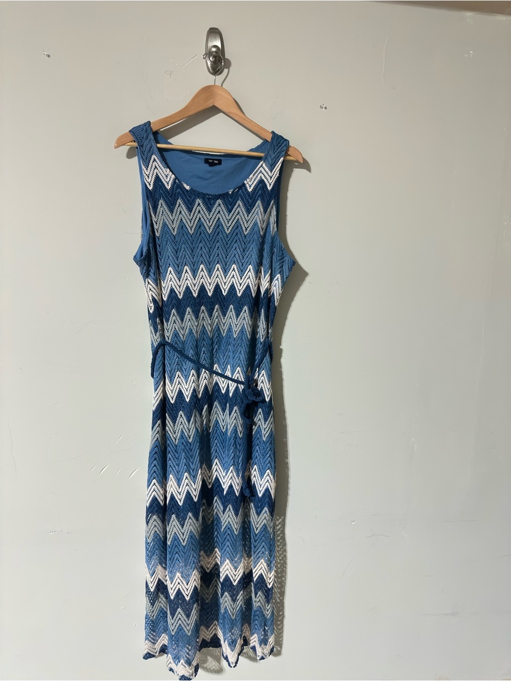 Tacera Women’s Blue Tunic Blouse Size 2X Plus Size 3/4 Sleeve